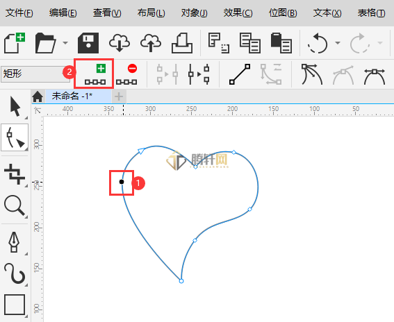 CorelDRAW形状工具增加节点的方法第3步