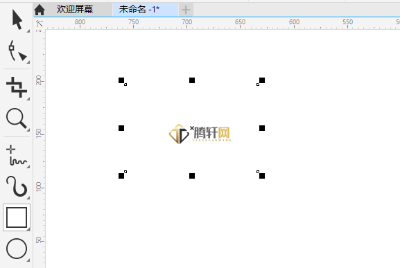 CoreIDRAW矩形工具画出来的黑框线不见了怎么办第3步