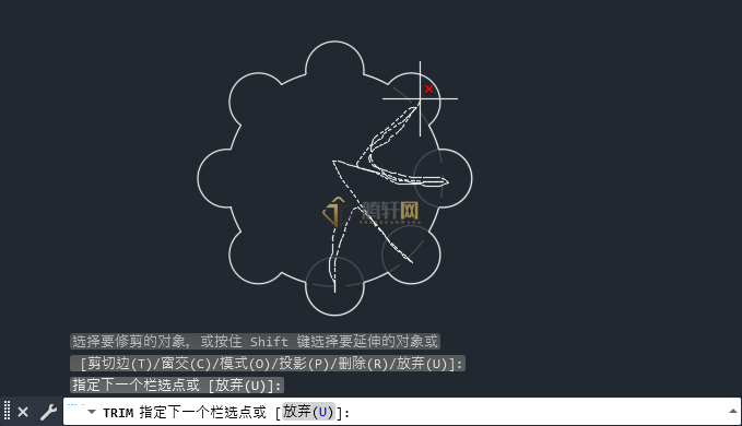 AutoCAD怎么做到随意修剪第4步