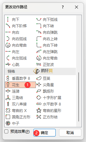 PowerPoint怎么设置花生路径动画第4步