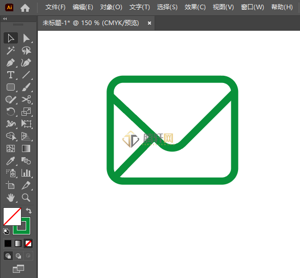 Illustrator2022绘制一个邮箱图标的方法第3步