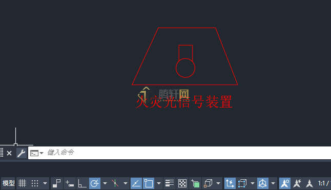 AutoCAD 2024绘制火灾光信号装置图例第6步