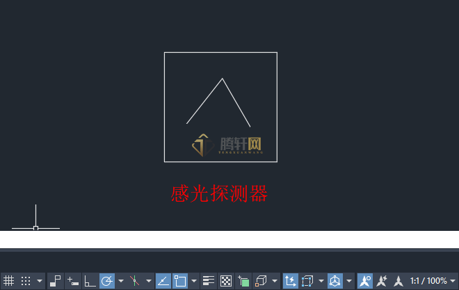 AutoCAD 2024绘制感光探测器图例的方法第6步