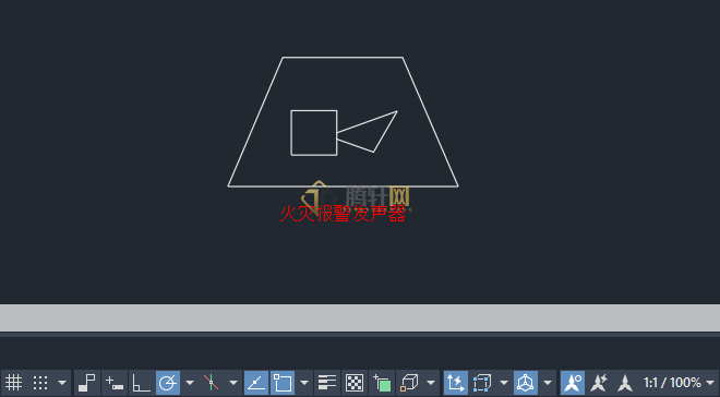 AutoCAD 2024绘制火灾报警发声器图例的方法第8步