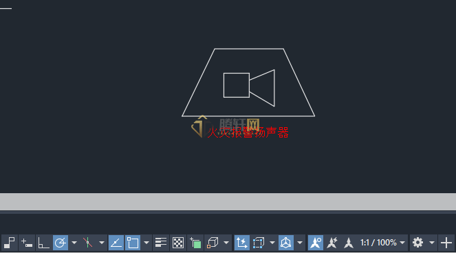 AutoCAD 2024画火灾报警扬声器图例的方法第8步