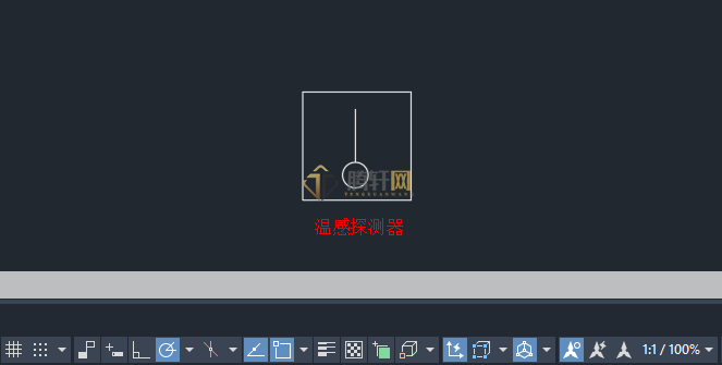 AutoCAD 2024绘制温感探测器图例的方法第8步