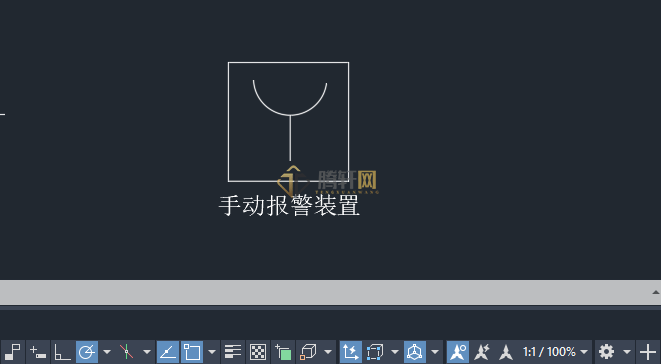 AutoCAD 2024绘制手动报警装置图例的方法第8步