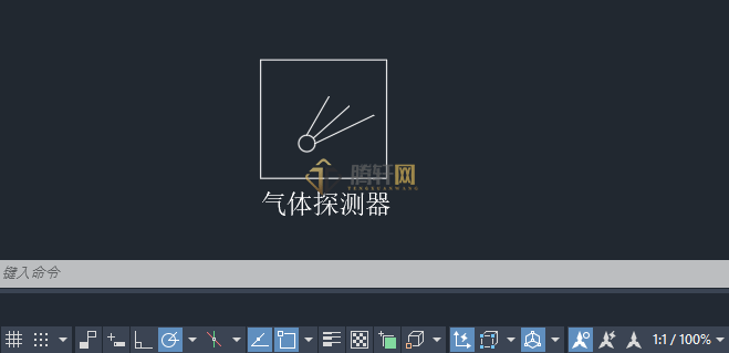 AutoCAD 2024绘制气体探测器图例的方法第8步