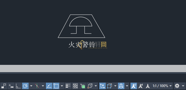 AutoCAD 2024绘制火灾警铃图例的方法第8步