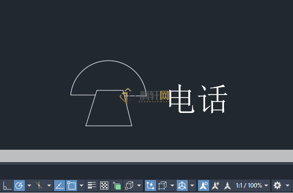 AutoCAD 2024绘制电话图例的方法第7步