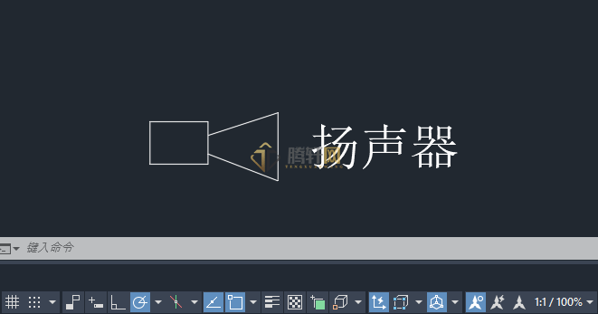 AutoCAD 2024绘制消防中扬声器图例的方法第6步