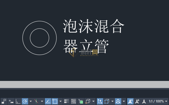 AutoCAD 2024绘制消防中泡沫混合器立管图例的方法第5步