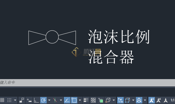 AutoCAD 2024绘制消防中泡沫比例混合器图例第8步