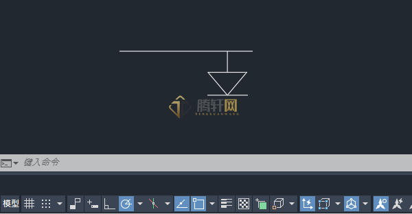 AutoCAD 2024绘制消防中闭式喷头图例第5步