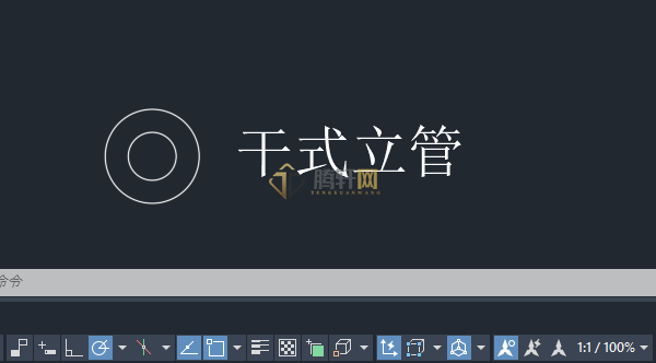 AutoCAD 2024绘制消防中干式立管图例第5步