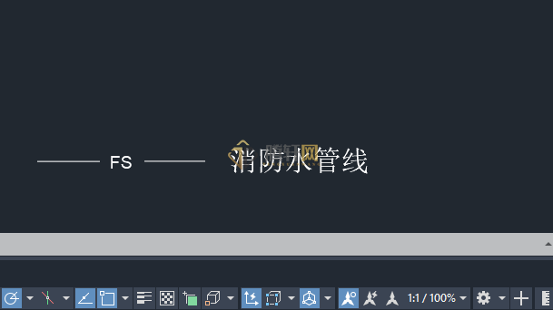 AutoCAD 2024绘制消防水管线图例的方法第5步