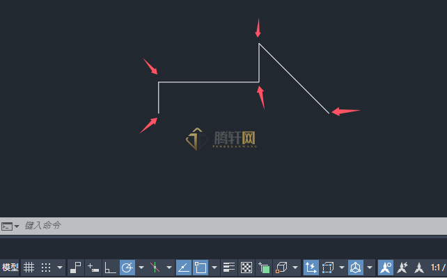 AutoCAD 2024绘制一个向右的箭头图标第2步