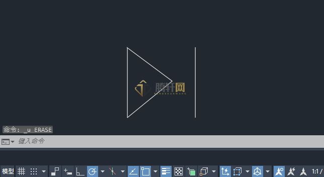 AutoCAD 2024绘制向右快进图标的方法第3步