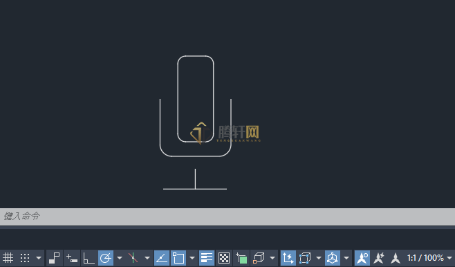 AutoCAD 2024绘制麦克风图标的方法第7步