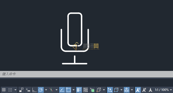 AutoCAD 2024绘制麦克风图标的方法第8步