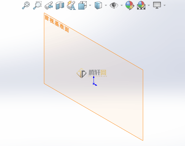 solidworks前视基准面怎么调平面?第1步